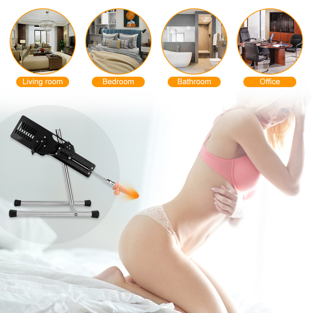 6 Speed Smart Remote Control Sex Machine With 4 Pcs Big Dildos For Women